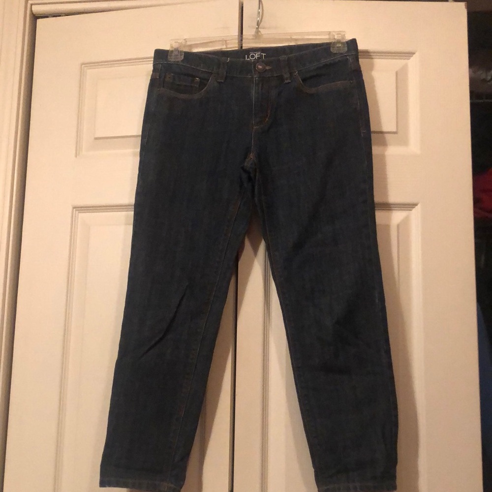 Ann Taylor Loft size 2P Boyfriend 100% Cotton Jeans - Picture 1 of 6